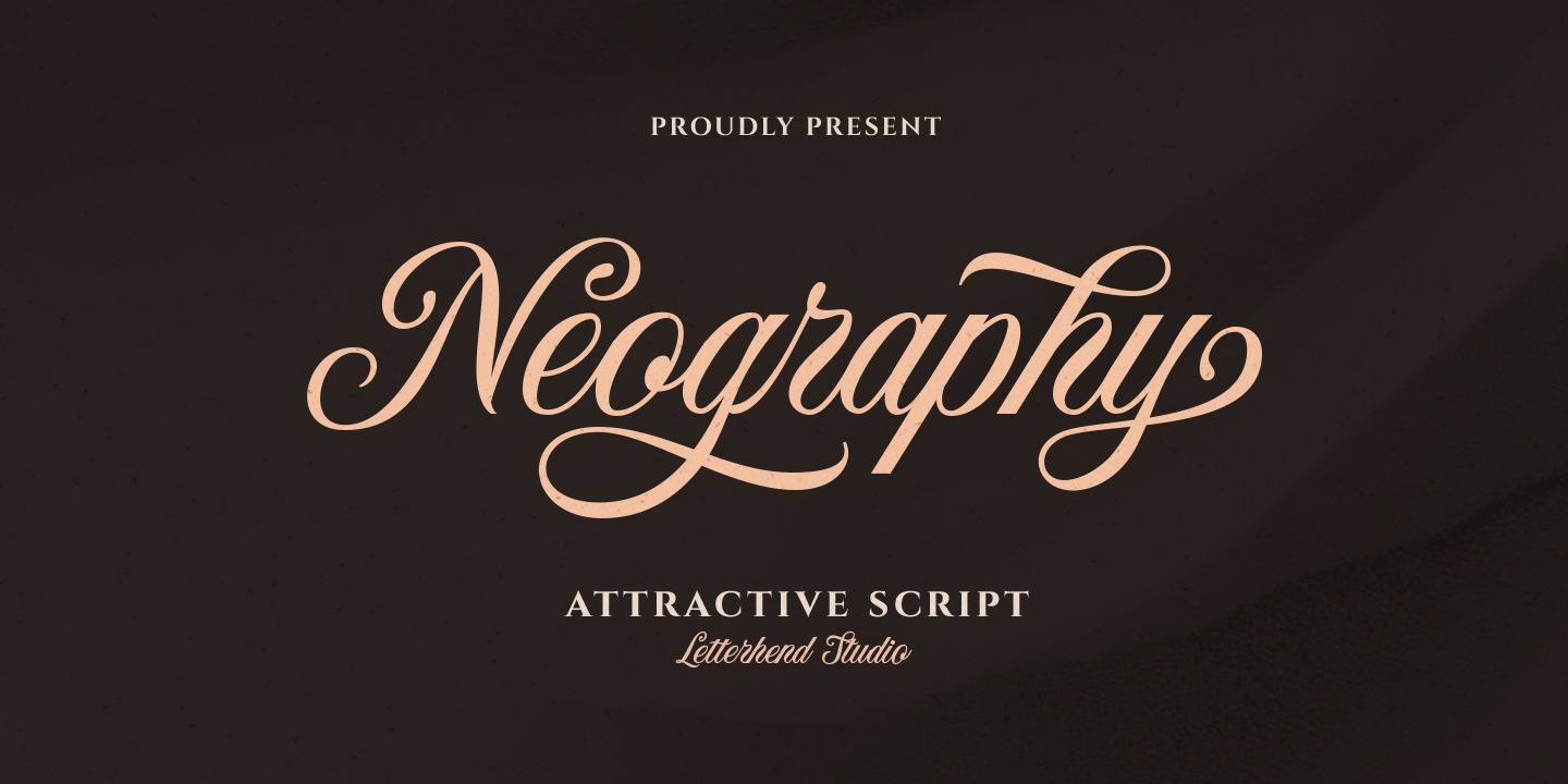 Beispiel einer Neography Regular-Schriftart